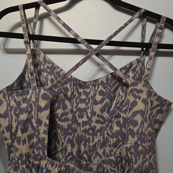 Strappy Blue Printed Dress - Picture 3 of 6